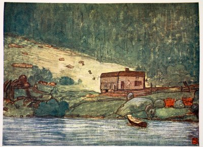 A Little Farm on the Riverside at Gjoba, 1905 by Nico Jungman